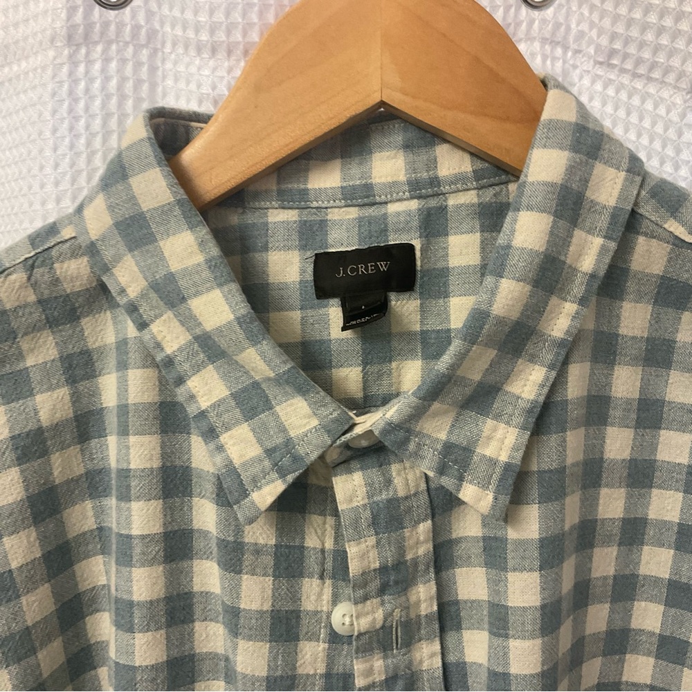 J. Crew Men's Blue Checkered Shirt